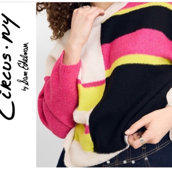 Circus NY by Sam Edelman Slouchy Pullover Sweater Multi Color Medium - Picture 2 of 12